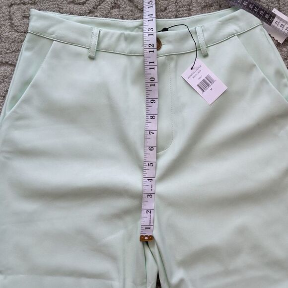 KENDALL AND KYLE mint faux leather hi rise pants size Medium @U New - Picture 8 of 10